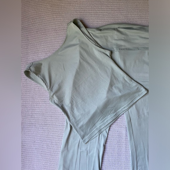 Mint Green Low Back Top & Flare Pants Lounge Set - Picture 6 of 6